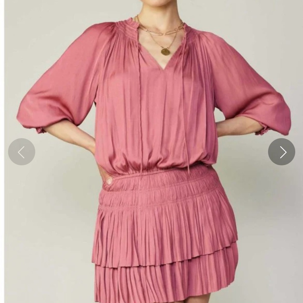 Current Air Blush Pleated Dress